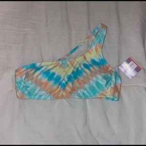 Crown & Ivy bikini top! Tie Dye print, one shoulder